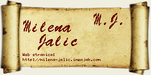 Milena Jalić vizit kartica